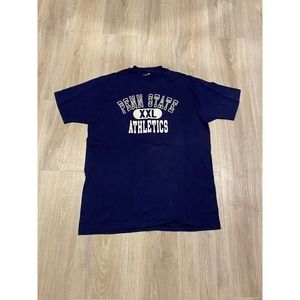Vintage Champion Penn State Single Stitch T Shirt Mens XL Blue Short Sleeve 80s
